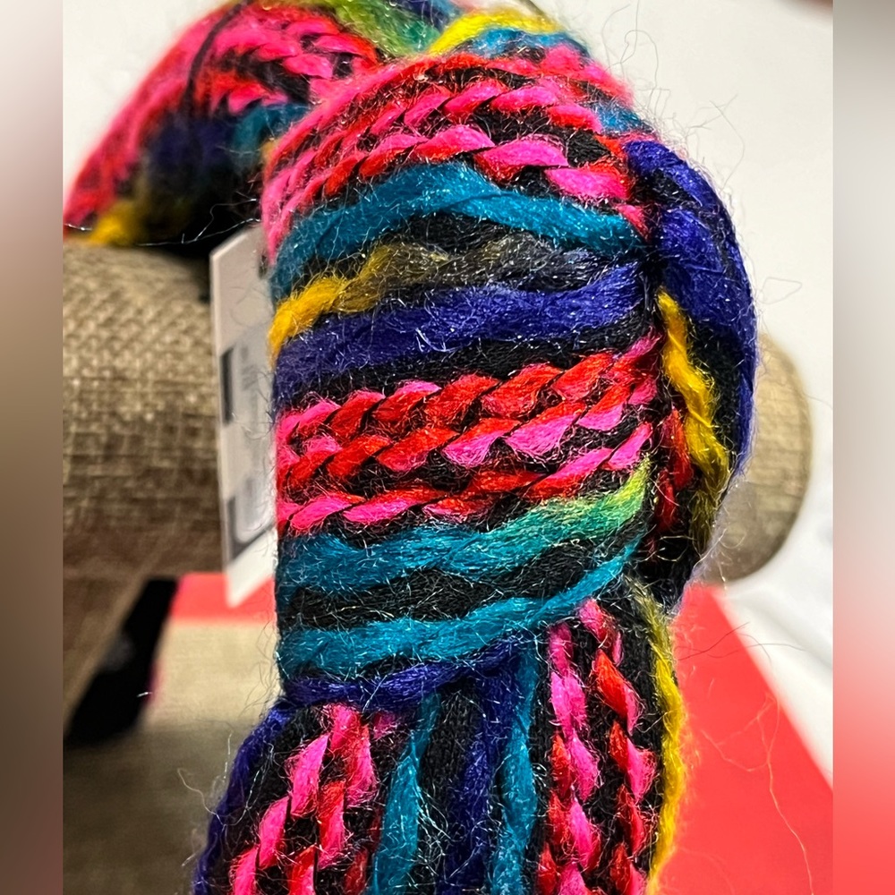 LELE SADOUGHI NWT AUTHENTIC WILDBERRY MIXED RAINBOW YARN KNOTTED HEADBAND